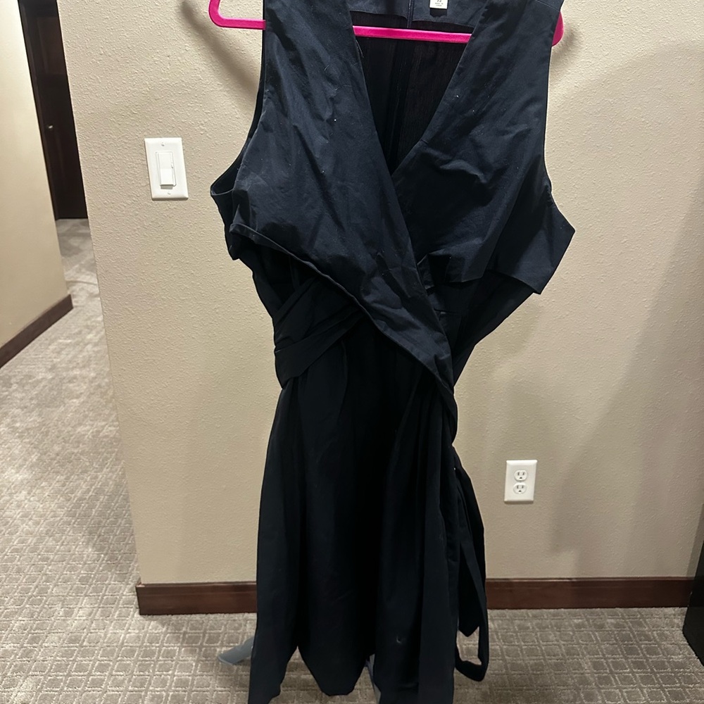 J. Crew Black Cocktail Dress V-Neck Wrap